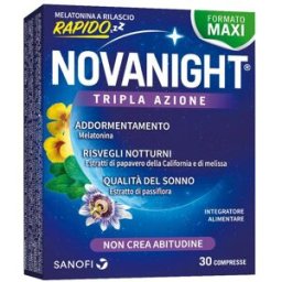 OPELLA HEALTHCARE Novanight Tripla azione - Opella - 30 compresse - Integratore alimentare che aiuta a ritrovare il naturale ciclo del sonno