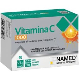 NAMED Srl Vitamina C 1000 - NAMED - 40 Compresse - Integratore alimentare a base di vitamina C