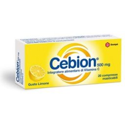 PROCTER & GAMBLE S Cebion (Limone) - Dompé - 20 compresse masticabili - Integratore alimentare di Vitamina C