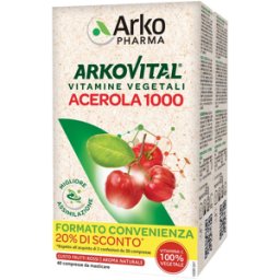ARKOFARM Srl Arkopharma Acerola 1000 Pack Family 60 Compresse