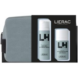 LIERAC (LABORATOIR Lierac Cofanetto Uomo Anti-età Globale-Natale 2024-Fluido Anti-età 50 ml + Deodorante Anti-traspirante 48H 50 ml + Trousse