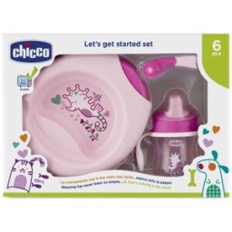 CHICCO (ARTSANA SpA) CH SET PAPPA 6M+ ROSA C/CUCCH