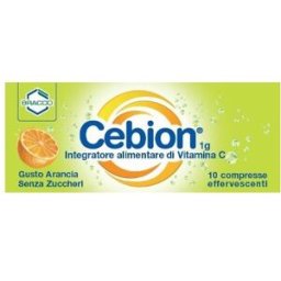 PROCTER & GAMBLE S Cebion (Arancia / Senza Zuccheri) - Dompé - 10 compresse effervescenti - Integratore alimentare di Vitamina C
