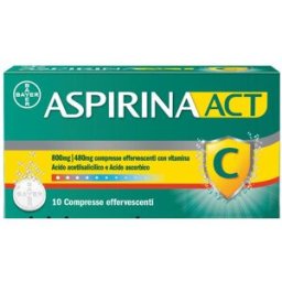 BAYER SpA AspirinaAct C 800mg/480mg 10 Compresse Effervescenti