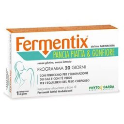 NAMED Srl Fermetix - Pancia piatta e gonfiore - Named - 20 compresse - Integratore alimentare con Finocchio (per l'eliminazione dei gas) e con Caffè Verde per il sostegno metabolico