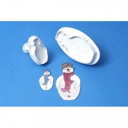 Pupazzo di Neve. Set 2 Stampi espulsione Tagliapasta