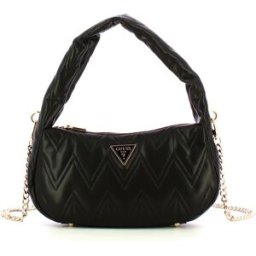 Guess Eda Top Zip Shoulder Bag Bla Nero