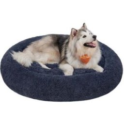 Feandrea Cuccia per Cane in Peluche Morbida, Grigio Scuro / L 140 x P 140 x H 20 cm
