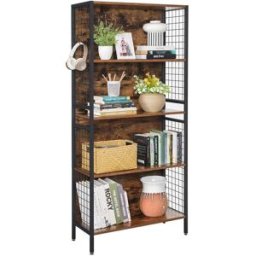 Libreria a 4 Ripiani con Ganci VASAGLE