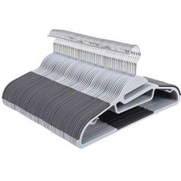SONGMICS Grucce in Plastica, Grigio Chiaro + Grigio Scuro / Set di 50