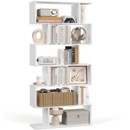 VASAGLE Scaffale con Ripiani Aperti in Legno, Bianco