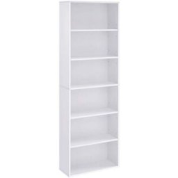 VASAGLE Libreria Scaffale da Terra per Soggiorno Ufficio Camera da letto, Bianco / 60 x 24 x 178,5 cm