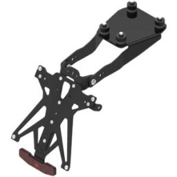 Kit portatarga regolabile lightech b2 con luce targa e catadiottro