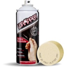 Pellicola spray removibile wrapper 400ml glitter oro