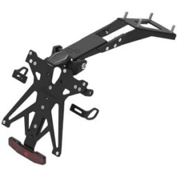 Kit portatarga regolabile lightech b1 con luce targa e catadiottro