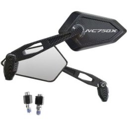 BRIXIAMOTO Specchietti street carbon logo argento