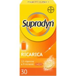 BAYER SpA Supradyn Ricarica - Integratore alimentare energetico a base di vitamine e minerali - 30 compresse effervescenti