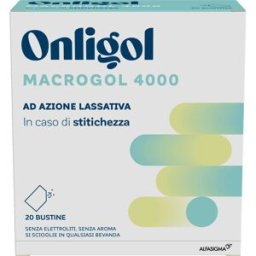 ALFASIGMA SpA Onligol - Lassativo a base di Macrogol 4000 - 20 Bustine