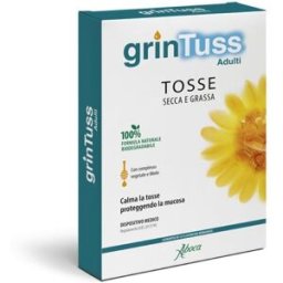 ABOCA SpA SOCIETA' AGRICOLA Grintuss Adulti Sciroppo Flaconcini - Calmante per tosse secca e grassa - 12 flaconcini