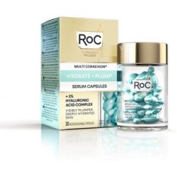 ROC OPCO LLC Roc Multi Correxion Hydrate+ Plump Siero Rimpolpante - Siero da notte idratante in capsule - 30 capsule