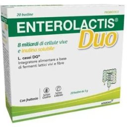 ALFASIGMA SpA Enterolactis Duo - Integratore a base di fermenti lattici vivi - 20 bustine