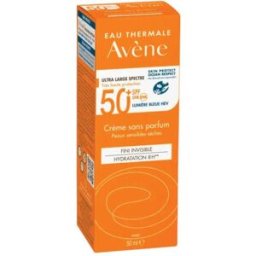 AVENE (Pierre Fabre It. SpA) Avene Solare Crema SPF50+ Senza Profumo - Crema solare viso effetto invisibile per pelle sensibile - 50 ml