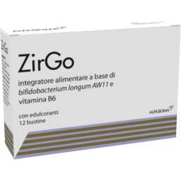 ALFASIGMA SpA ZirGo - Integratore alimentare per l'equilibrio della flora intestinale - 12 bustine
