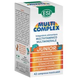 ESI Srl Esi Multicomplex Junior Dinosauri - Integratore multivitaminico e multiminerale per bambini dai 3 anni - 42 compresse masticabili