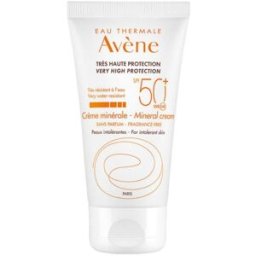 AVENE (Pierre Fabre It. SpA) Eau Thermale Avene Crema Schermo Minerale SPF 50+ - Protezione Solare Molto Alta per pelli intolleranti - 50 ml