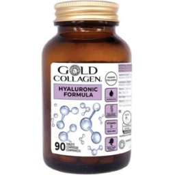 MINERVA RESEARCH LABS Gold Collagen Hyaluronic Formula - Integratore alimentare per capelli, pelle e unghie - 90 compresse