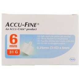 ROCHE DIABETES CARE ITALY SpA ACCUFINE Ago Ins.31g*6mm 100pz