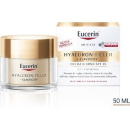BEIERSDORF SPA Eucerin Hyaluron Filler + Elasticity Crema Viso SPF15 - Crema viso da giorno antirughe - 50 ml