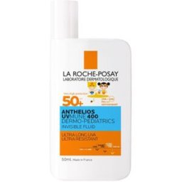 LA ROCHE POSAY-PHAS (L'Oreal) Anthelios UVmune 400 Dermo-Pediatrics Fluido Invisibile SPF 50+ - Protezione solare molto alta per bambini - 50 ml