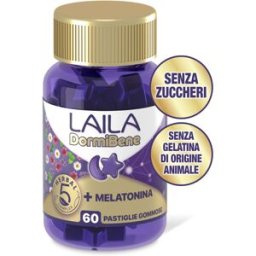 A.MENARINI IND.FARM.RIUN.Srl Laila DormiBene - Integratore per favorire un rapido addormentamento - 60 pastiglie gommose