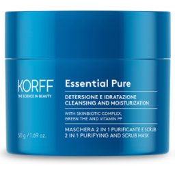 KORFF Srl Korff Essential Maschera 2 in 1 - Effetto purificante e scrub viso uniformante - 50 g