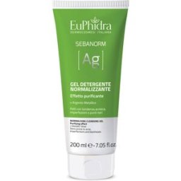 ZETA FARMACEUTICI SpA Euphidra Sebanorm Ag Gel Detergente Normalizzante Viso - Detergente purificante per pelle con imperfezioni e a tendenza acneica - 200 ml