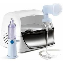 AIR LIQUIDE MEDICAL SYST. Srl Nebula Dispositivo per Aerosol - con Ampolla + 2 Mascherine pediatriche + Rinowash Doccia Nasale