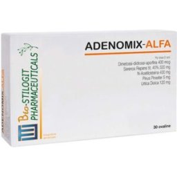 BIO STILOGIT PHARMACEUTIC. Srl Adenomix-Alfa - Integratore per la funzionalità della prostata e delle vie urinarie - 30 compresse