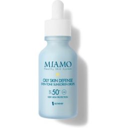 MEDSPA Srl Miamo Oily Skin Defense Even Tone Sunscreen Drops SPF50+ - Siero viso opacizzante per pelle grassa e lucida - 30 ml