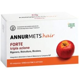NGN HEALTHCARE-NEW GEN.NUT.Srl Annurmets Hair Forte - Integratore Alimentare a base di Mela Annurca - 60 Compresse