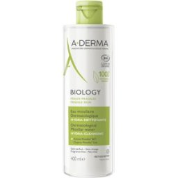 ADERMA (Pierre Fabre It.SpA) A-Derma Biology Acqua Micellare - Detergente struccante per pelle fragile e sensibile - 400 ml