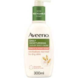 KENVUE ITALIA SPA Aveeno Crema Corpo Idratante allo Yogurt - Crema idratante al profumo di miele ed albicocca - 300 ml