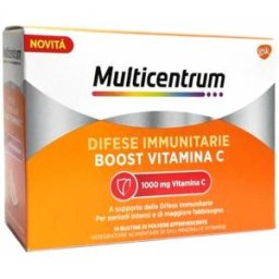 HALEON ITALY Srl Multicentrum Difese Immunitarie - Integratore a base di Vitamina C e minerali - 14 buste