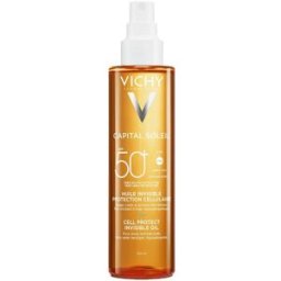 VICHY (L'Oreal Italia SpA) Vichy Capital Soleil Cell Protect Olio Invisibile SPF 50+ - Protezione solare molto alta per viso, corpo e capelli - 200 ml