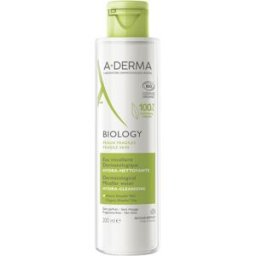 ADERMA (Pierre Fabre It.SpA) A-Derma Biology Acqua Micellare Dermatologica - Struccante idratante e detergente per pelle fragile - 200 ml