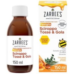 KENVUE ITALIA SPA Zarbee's Sciroppo Tosse & Gola - Sciroppo per tosse secca e tosse grassa - 150 ml
