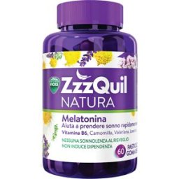 Vicks ZzzQuil Natura integratore alimentare a base di melatonina e valeriana - 60 pastiglie