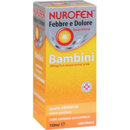FARMA 1000 SRL NUROFEN FEBBRE E DOLORE*BB orale sosp 150 ml 100 mg/5 ml arancia senza zucchero con siringa