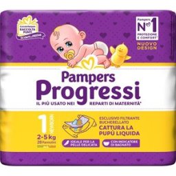 FATER SPA PAMPERS PROGRESSI NEWBORN PANNOLINO 1 2-5KG 28 PEZZI