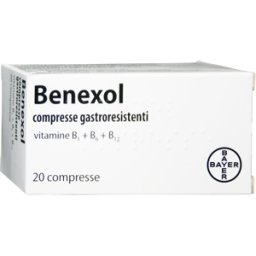 BAYER SPA BENEXOL*20 cpr gastrores 250 mg + 250 mg + 500 mcg flacone